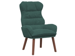 Conjunto 1 Poltrona Vidaxl Verde Veludo (69 X 74 X 93 Cm)
