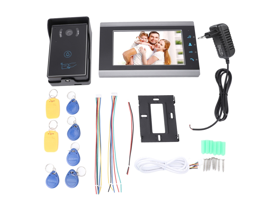 Sistema Interfone Portão 7 Polegadas 1080p Visão Noturna Ahd