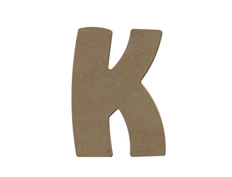 Letra maiúscula K em madeira MDF para decorar - 8 cm Gomille