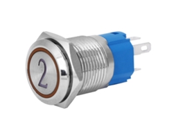 Interruptor Auto resetável 5 Pinos Led Amarelo 220vac