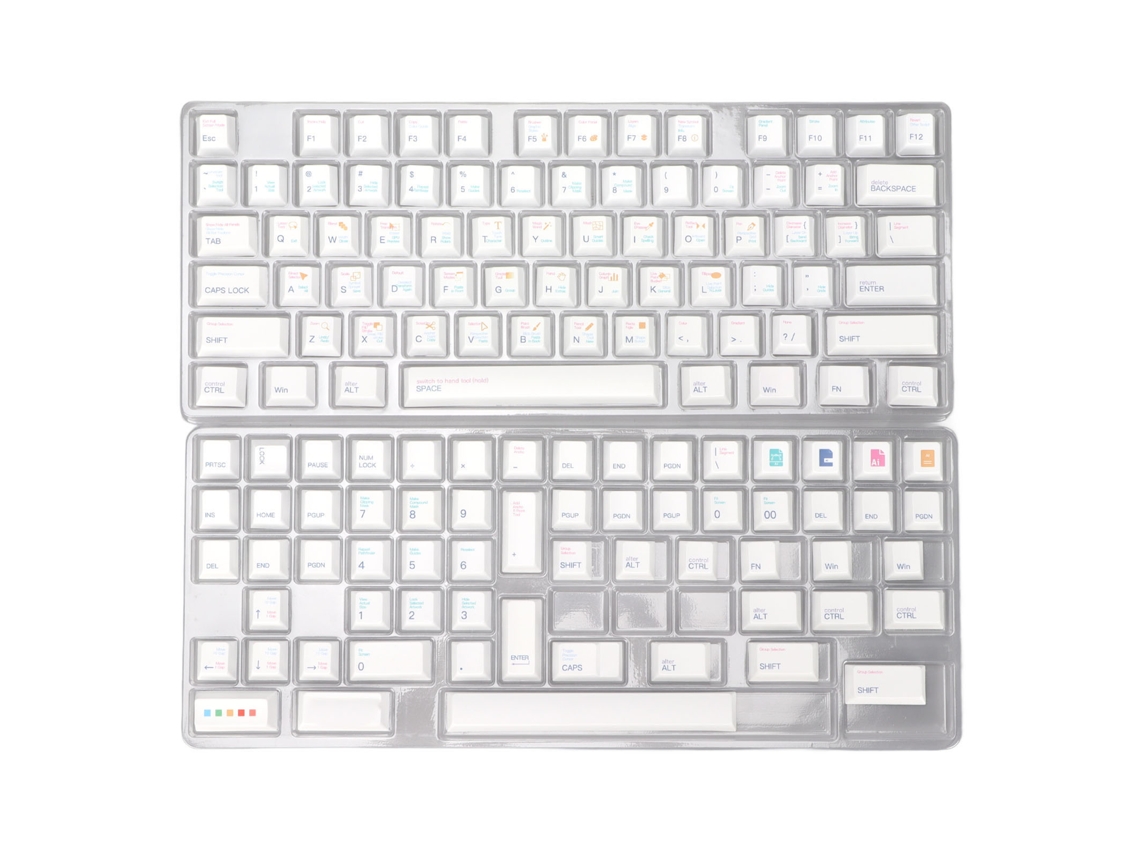 Conjunto de Teclas Pbt LAXISCREED 136 Teclas Perfil Original