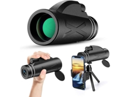 Binóculos ENKERS Monoculares 10X42 Monocular HD de Alta Potência com Zoom À Prova D'Água para Observação de Pás-Preto