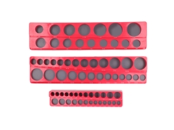 3 Peças De Porta-enchufes Magnéticos Organizador De Enchufes Plástico Para Conectores De 1/4, 3/8 E 1/2 Polegadas Capacidade 68 Peças