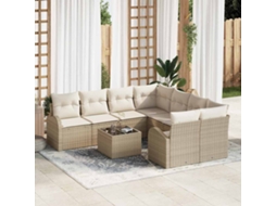 Vidaxl Conjunto De Sofás 9 Unid. 8-número De Lugares Bege E Creme