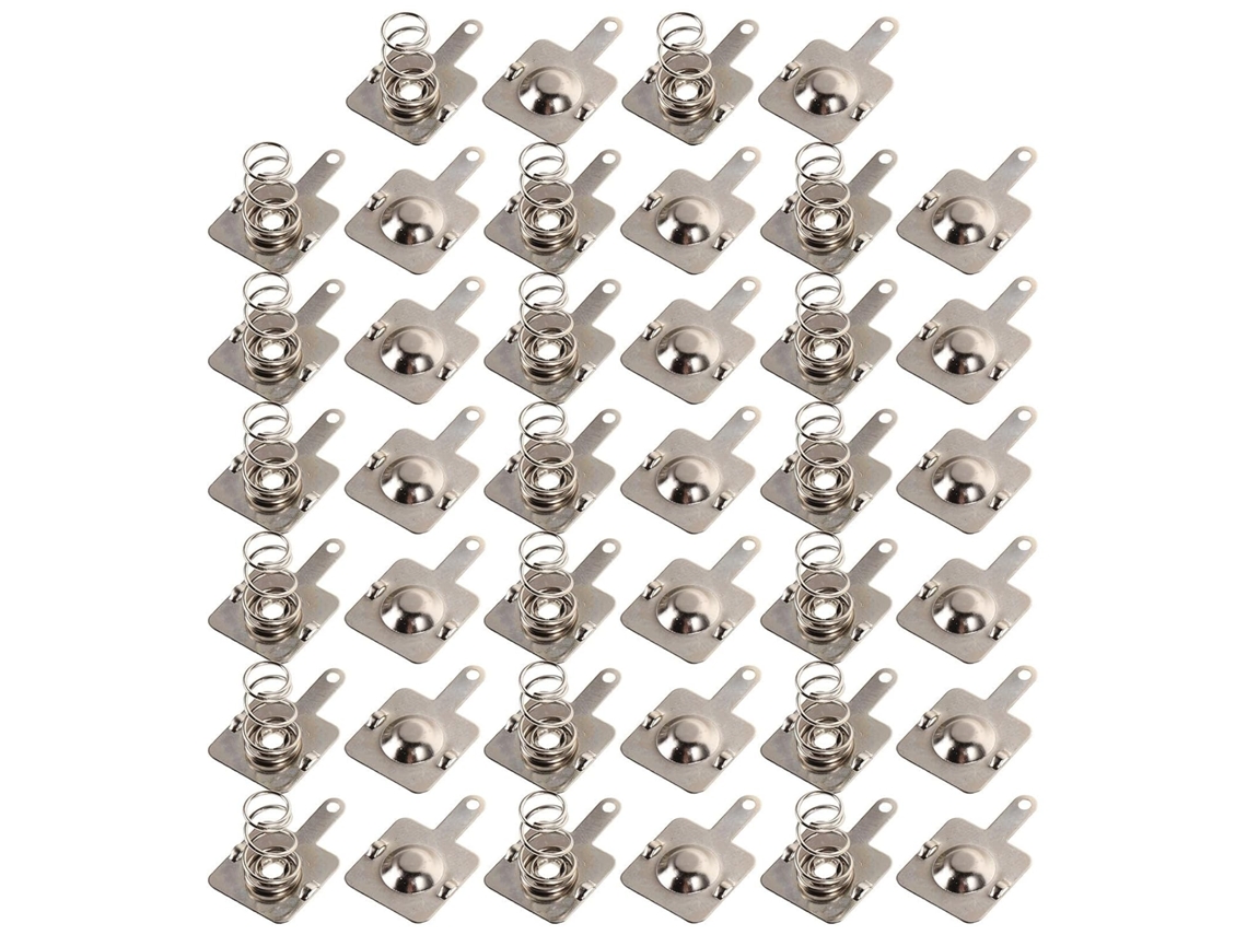 20 conjuntos de molas de contato de metal prensado para pilhas Aa, placa