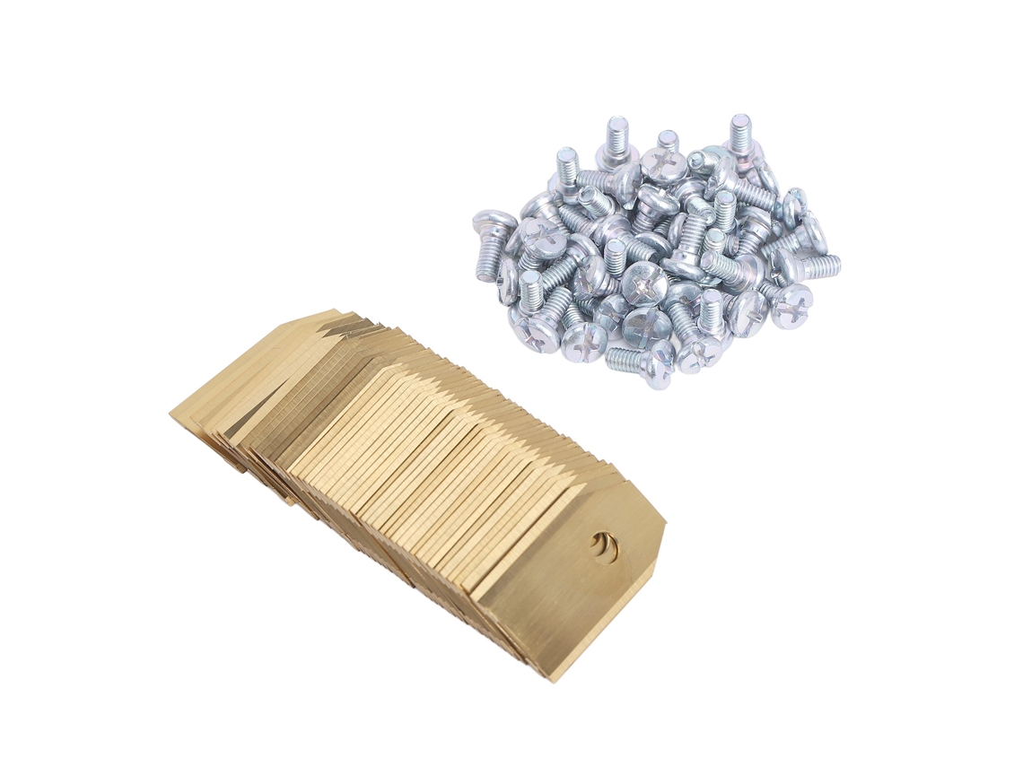 45 Lâminas de Reposição para Cortador de Grama Robótico, em Aço Inoxidável, para Poda de Jardim, Dourado