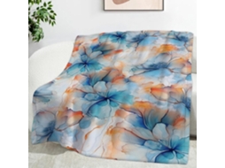 Manta Artística Floral 100x130 Cm Multifuncional Macia e Aconchegante de Flanela para Cama Cobertor Cochilo no