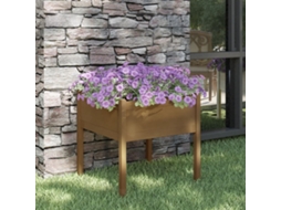 Vidaxl Vaso/floreira De Jardim 70x70x70 Cm Pinho Maciço Castanho-mel