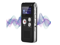 Gravador De Voz Digital Profissional De 8 Gb, Mini Gravador De Voz Recarregável Com Áudio Digital Multifuncional E Reprodução De Mp3 Yizhood (preto)