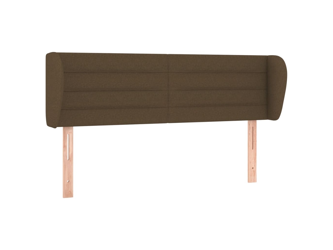 Cabeceira de Cama com Abas Tecido Castanho Escuro MAISON EXCLUSIVE (147x23x78 cm)