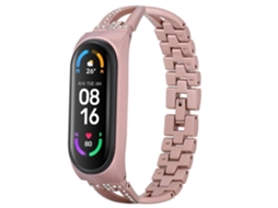 Pulseira De Liga Metálica Em Formato De X Com Diamante Para Xiaomi Mi Band 4/3