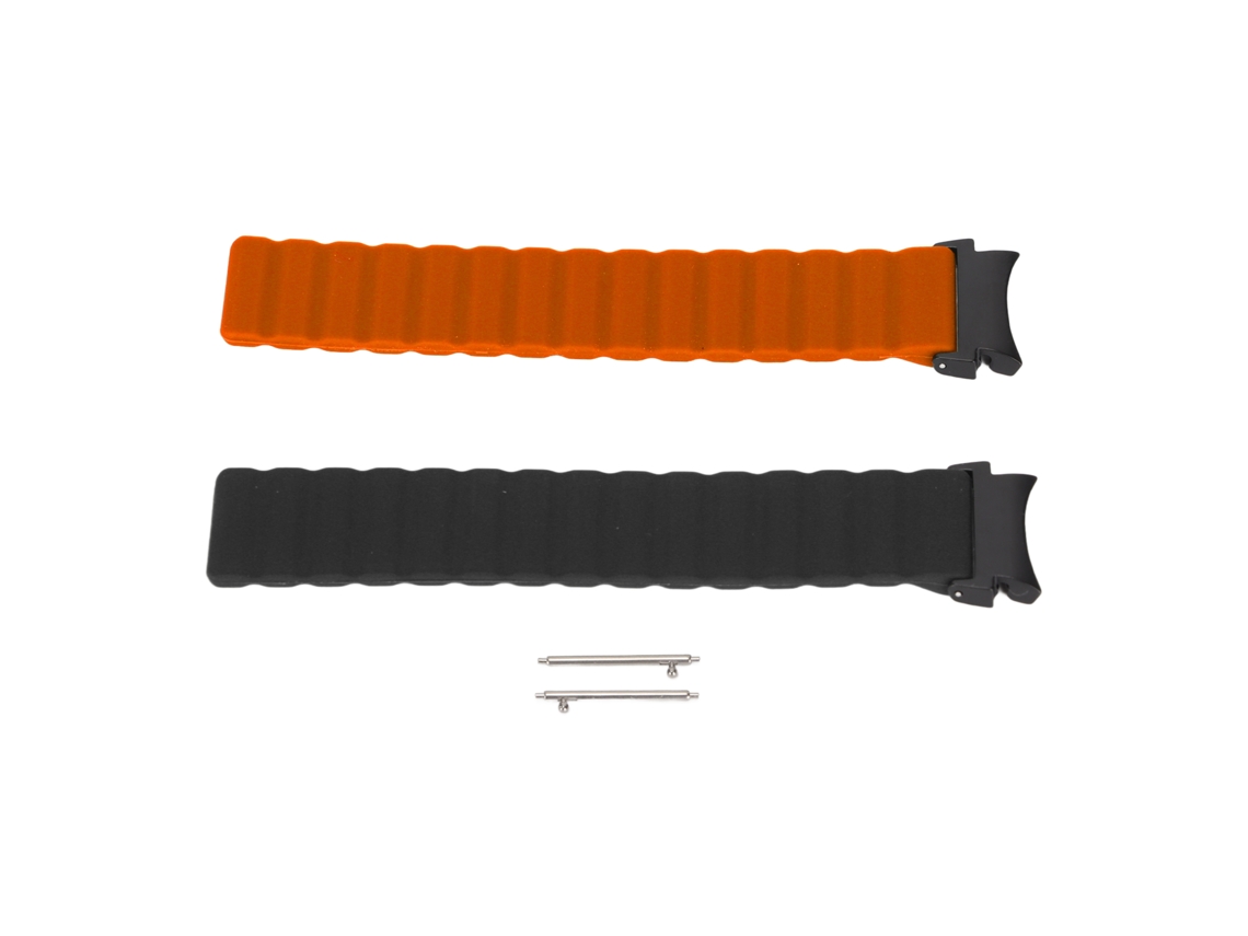 2 Correas de silicone magnéticas ajustáveis para Samsung Galaxy Watch 4 Classic 44mm (S/MARCA)