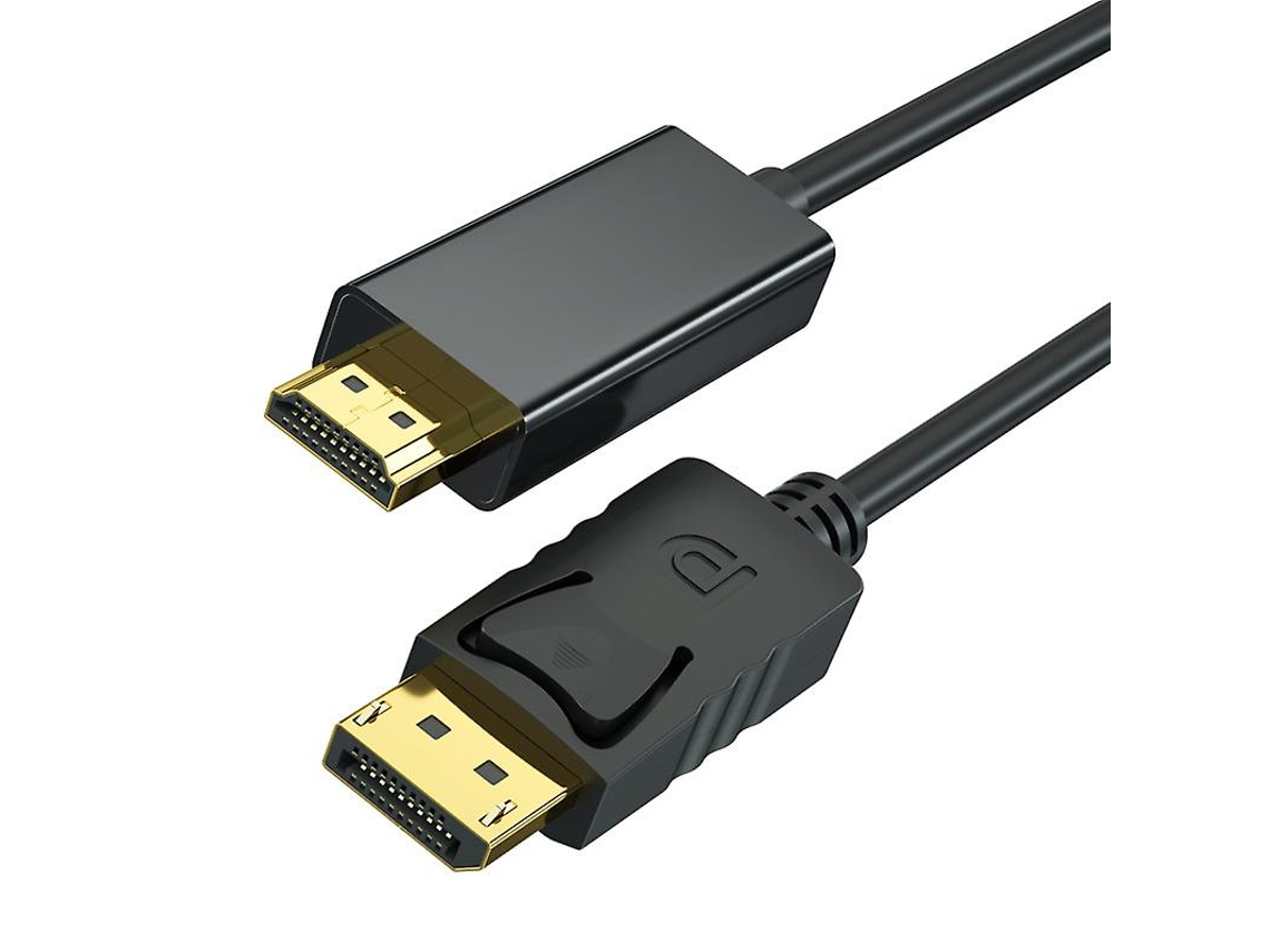 Cabo Displayport para HDMI AQUAFORGE, 1,8 M, Ouro, Adaptador Macho Preto