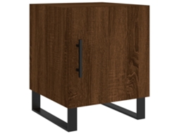 Mesa Cabeceira 40x40x50 cm Madeira Processada Carvalho Castanho MAISON EXCLUSIVE