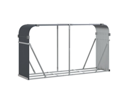 Suporte de lenha VIDAXL aço galvanizado antracite (180x45x100 cm)