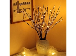 Ramos de luz com 20 LEDs, 5 Ramos de salgueiro artificial, para Natal, centro de mesa YURU
