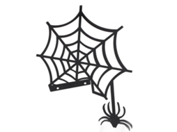 Placa De Cantoneira De Porta De Halloween Com Bruxa E Aranha De Madeira