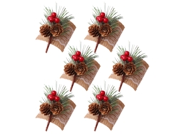 Anéis de guardanapo de pinho reutilizáveis para Natal e decoração de mesa LAXISCREED