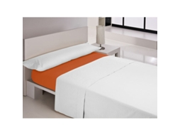 Lençol de baixo ajustável HAPPY HOME MIX COLORS (Laranja - 50 % algodão - Solteiro)