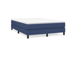 Estrutura de Cama com Molas 140x200 Cm Tecido Azul MAISON EXCLUSIVE