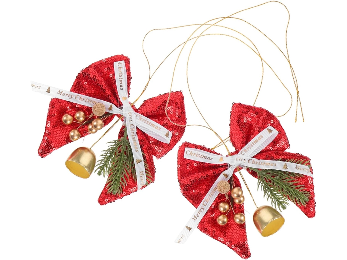 Conjunto De 2 Enfeites Para Pendurar Na Árvore De Natal Conjunto De 2 Enfeites Para Pendurar Na Árvore De Natal, Com Sinos De Metal E L Gokoco