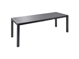Mesa De Jardín Extensible Beliani Ardesio De Aluminio Gris 90x220x75