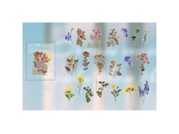 40 Pegatinas De Flores Botánicas Vintage Pet Para Diários E Manualidades Com Padrões Ricos