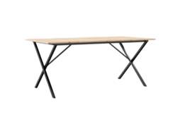 Estrutura de Mesa Jantar em X 180x90x75cm Pinho e Aço MAISON EXCLUSIVE