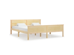 Bed Frame, Bed Frames Vidaxl Marrom Madeira De Pinho (180 X 200 Cm)