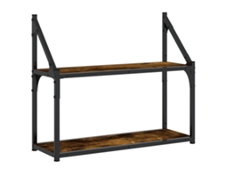 Wall Shelf, Wall Shelves Vidaxl Marrom Madeira Processada (60 X 21 X 51 Cm)