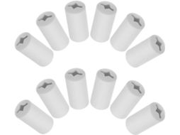 Inoomp Conjunto De 12 Cordões Cortina Deslizantes Segurança Removíveis Em Plástico Branco, Compatíveis Com Mecanismos De