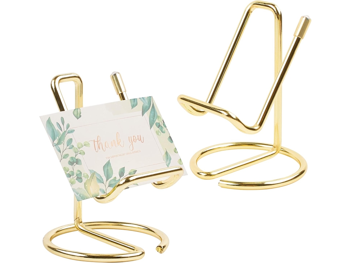 Suporte De Metal Para Cartões De Visita, Para Mesa, Com Suporte Para Celular.