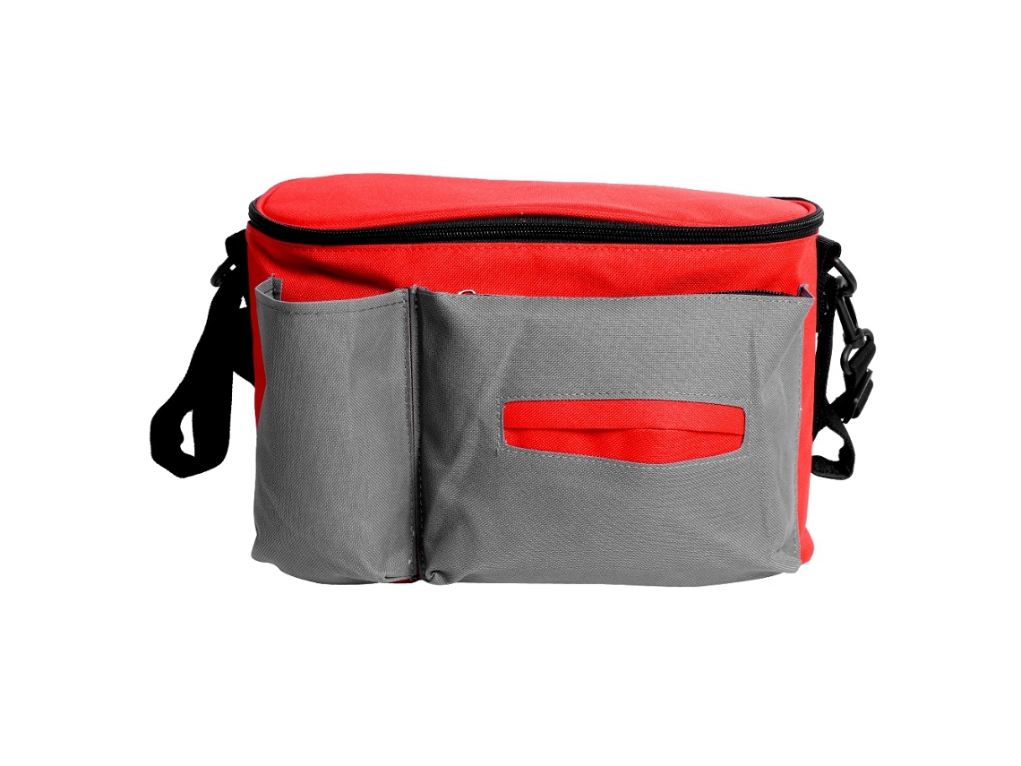 Primerox bolsa de Mamãe Impermeável com Gancho Antiderrapante para Carrinho de Bebê e Ombro Cinza Laranja