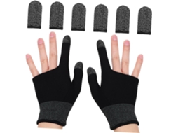 Iplusmile Protetor De Dedo Para Jogos Em Cobre Preto, 1 Conjunto Em Nylon E Grafeno, Compatível Com Telas Sensíveis Ao
