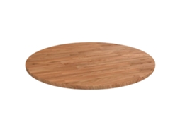 Vidaxl Tampo De Mesa Redondo Ø60x1,5cm Carvalho Tratado Castanho-claro
