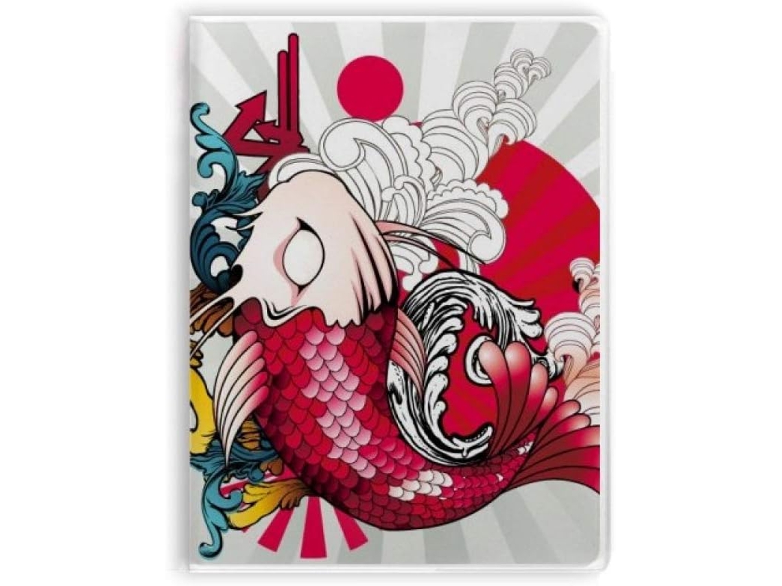 Art Fish Koi Carnet De Notas Com Sopa De Cobertura Motif Koi