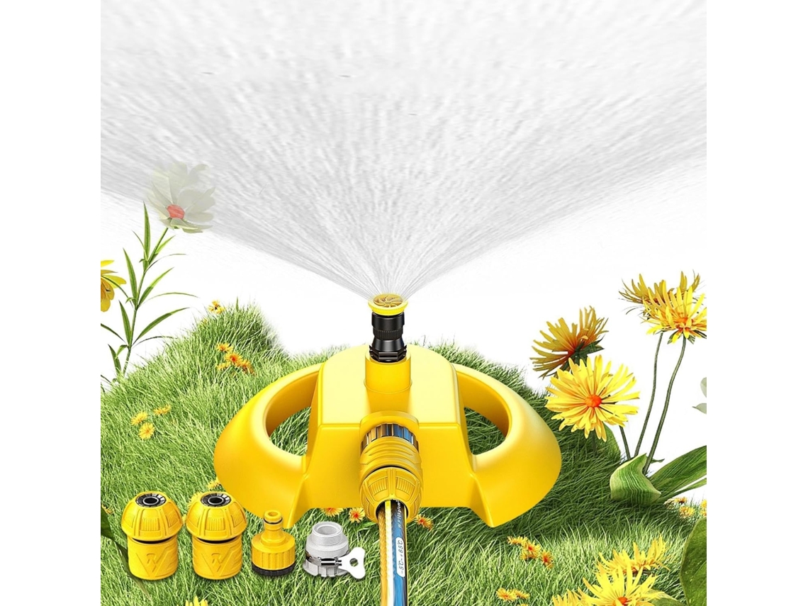 Aspersor para Gramados Ampla Cobertura e Rotação Automática, Irrigador para Gramados, Jardins, Quintais, Fazendas, CHABERLU