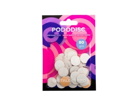 Pododisc Pro Expert White Disposable Pads S Grit 80, Pack Of 50 Staleks