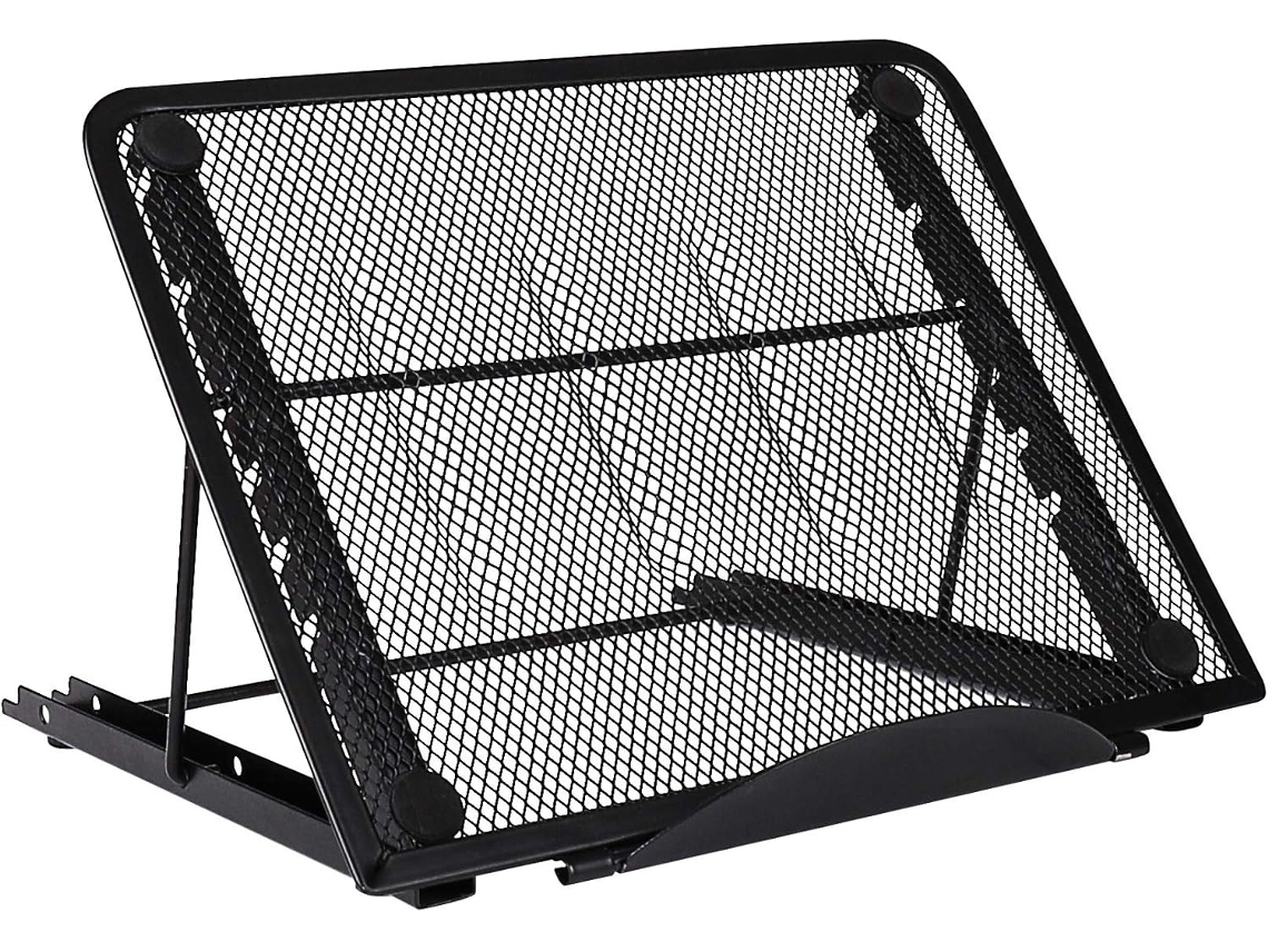 Lurelia Suporte Para Portátil Ajustável Em 15 A 75 Graus, Dobrável, Ergonómico, Antiderrapante, Com Ventilação, Em Aço, Para 10 A 15,6 Polegadas