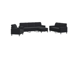 Sofa Set, Sofa Sets Vidaxl Preto Veludo (n/a)