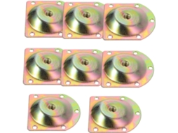 Conjunto De 8 Peças Placas Fixação Angular Para Pés Móveis, Acessórios Para Sofás E Mesas, Duráveis E Ecológicas