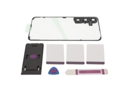 Aetheria tampa Traseira de Vidro Transparente com Lente Câmera e Ferramentas para Galaxy S23