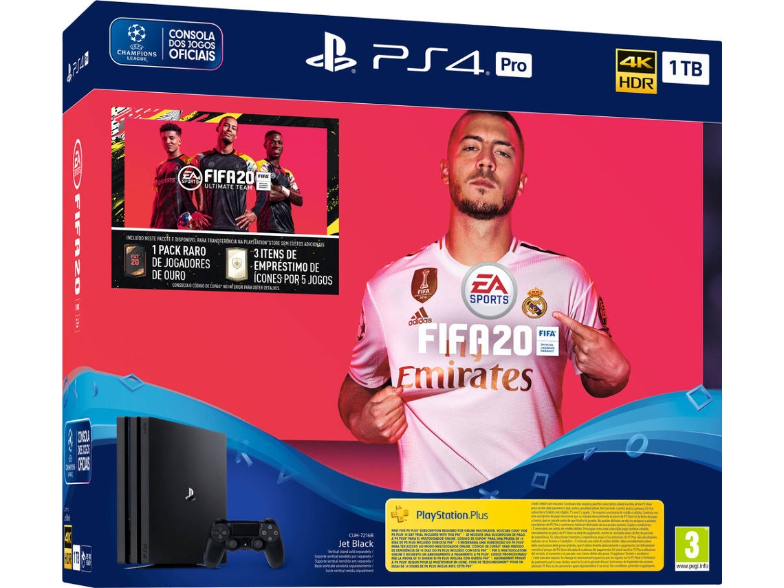 Consola PS4 Pro + FIFA 20 (1 TB)