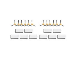 10 Side Brush Filter Replacement Kits for Ecovacs Deebot N79 / N79s / Yeedi K600 / K700