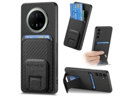 Capa De Celular Dobrável Com Suporte Para Cartão De Fibra De Carbono