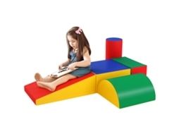 Blocos Brinquedos Macios, para Escalar e Engatinhar, Couro Artificial, Espuma Epe, Multicoloridos, Vários Formatos