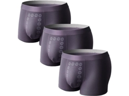 3 Peças De Cuecas Masculinas Com Terapia De Campo Energético Eft, Magnéticas E Turmalina, Melhoram A Circulação E A Saúde Masculina 4xl Morado