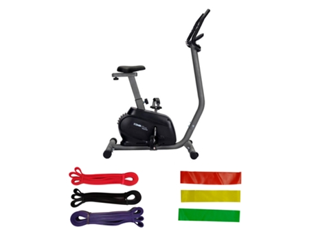 Pacote De Bicicleta Estática 900 98X51X132 Cm 16 Velocidades E 6 Faixas Elásticas Treinamento De Níveis Diferentes