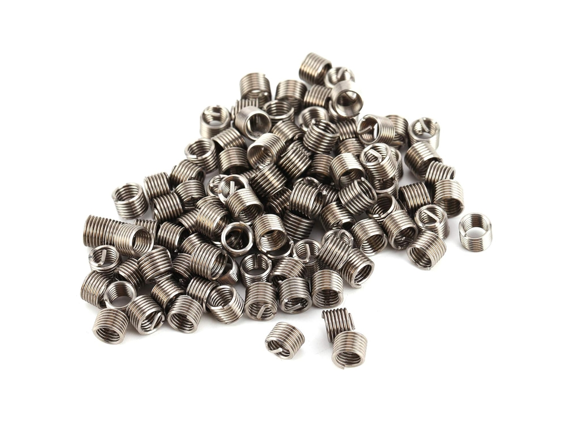 Kit Com 100 Insertos De Reparo Rosca M5 X 0,8 1,5d, Em Aço Inoxidável