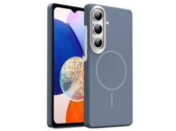 Capa Para Samsung Galaxy A14 5g Fina Circular Magsafe À Prova De Choque Dourada Em Policarbonato Cinza Carbono